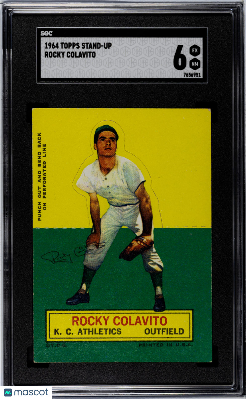 1964 Topps Stand-Up Rocky Colavito SGC 6
