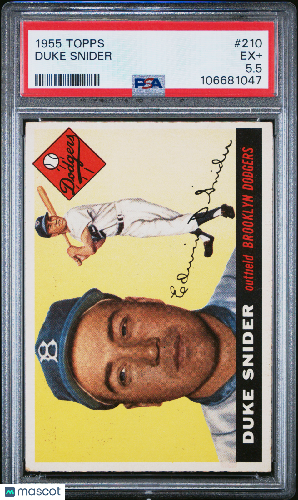 1955 Topps Duke Snider #210 PSA 5.5