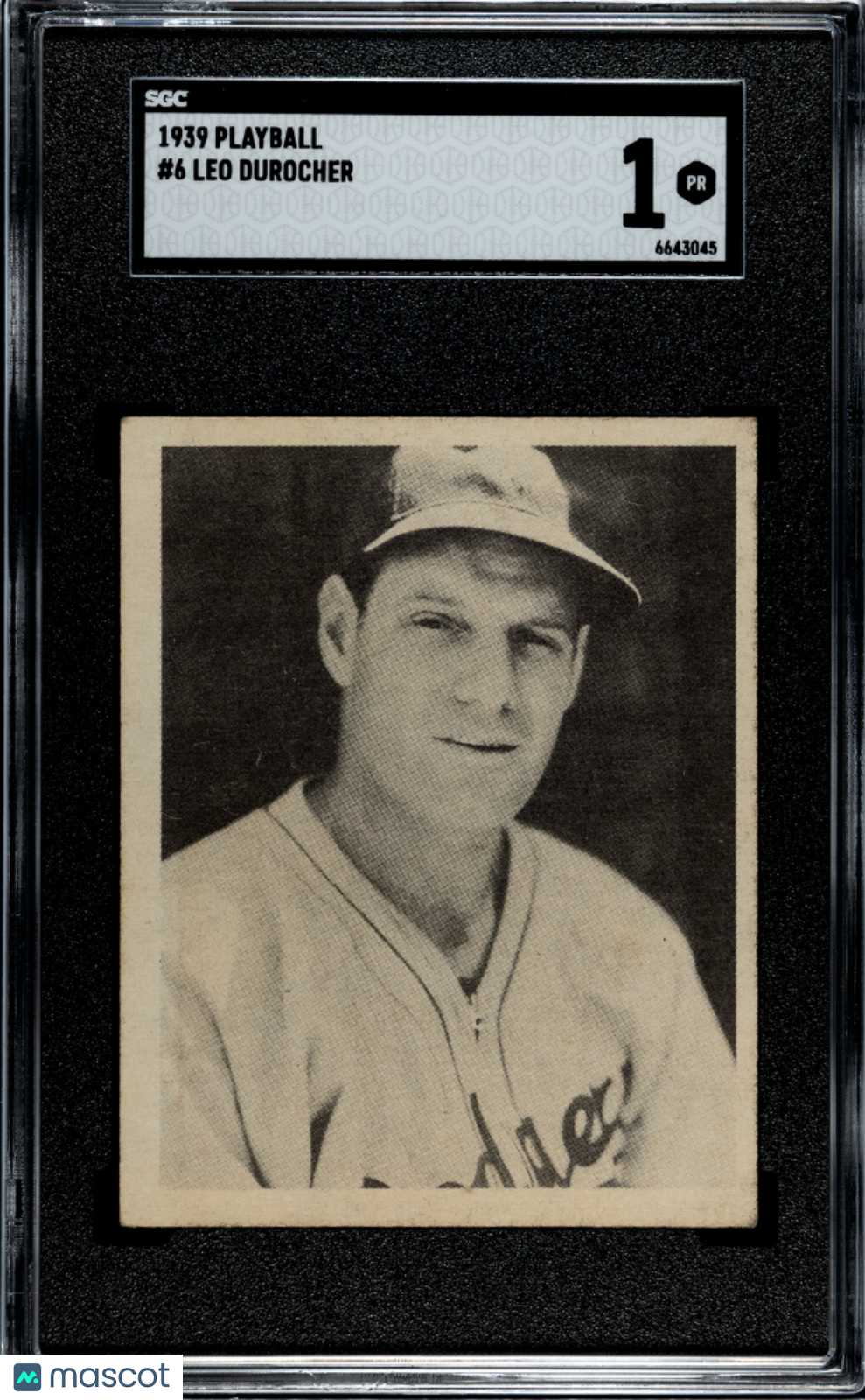 1939 Playball Leo Durocher #6 SGC 1