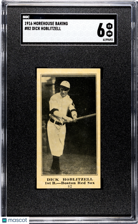 1916 Morehouse Baking Dick Hoblitzell #82 SGC 6