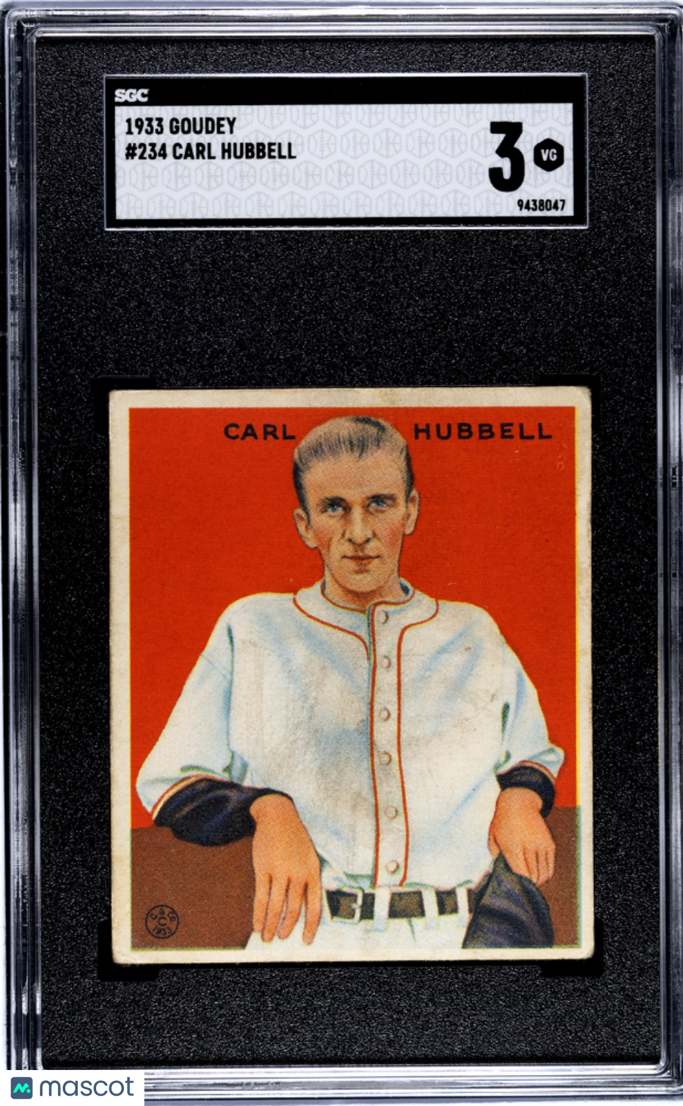 1933 Goudey Carl Hubbell #234 SGC 3