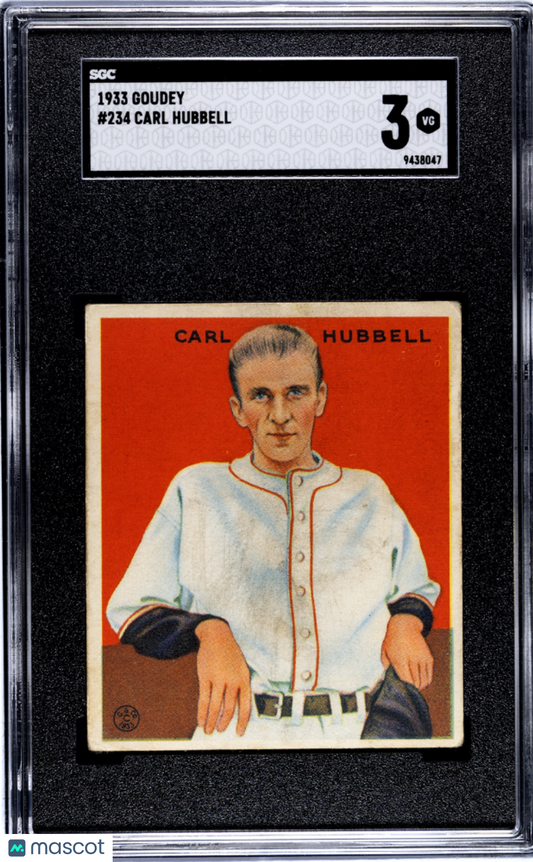1933 Goudey Carl Hubbell #234 SGC 3