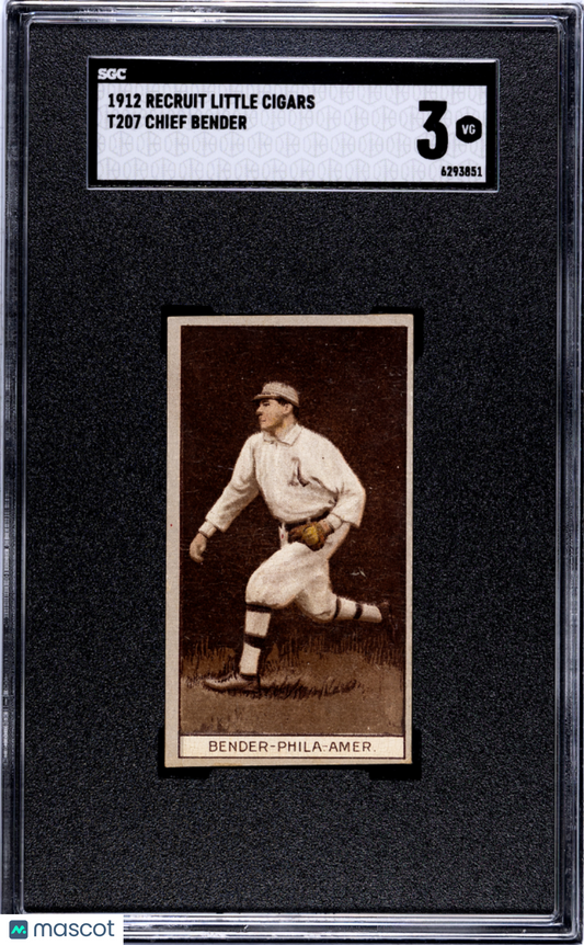 1912 Recruit Little Cigars (T207) Chief Bender SGC 3